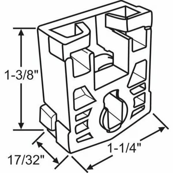 LOCKING TERMINAL WHITE PUCK, Strybuc, Mfr#: 62-831